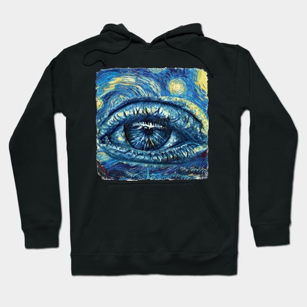 Illuminati Eye Van Gogh Style Hoodie by todos